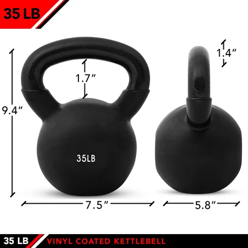 Miniatura 2 de JFIT Kettlebell Weights Vinyl Coated Iron