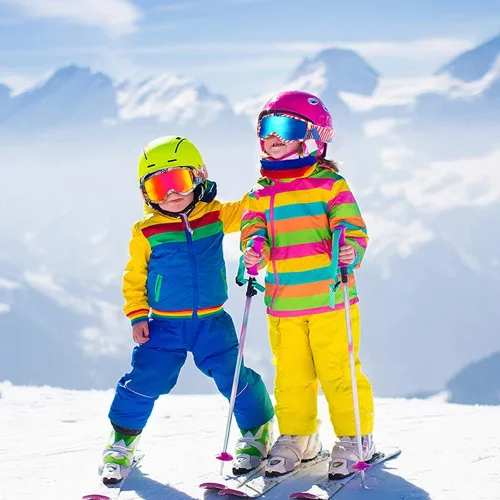 Miniatura 7 de Gafas de esquí para niños, con correa antideslizante, gafas de snowboard