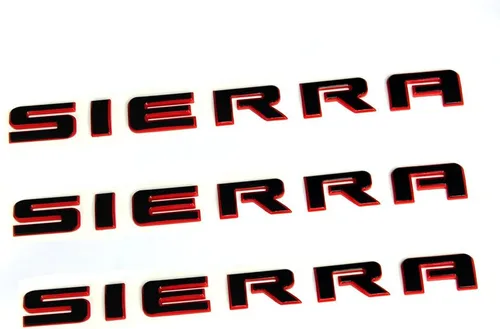 Miniatura 6 de Yoaoo Paquete de 3 placas de identificación de Sierra de color negro OEM, insignias brillantes compatibles con 2500Hd 3500Hd Sierra