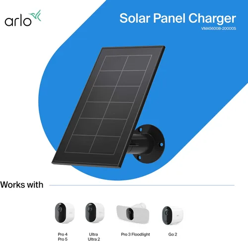 Miniatura 5 de Cargador de panel solar Arlo (lanzado en 2021) - Accesorio certificado - Funciona con cámaras Arlo Pro 5S 2K, Pro 4, Pro 3, Floodlight, Ultra 2