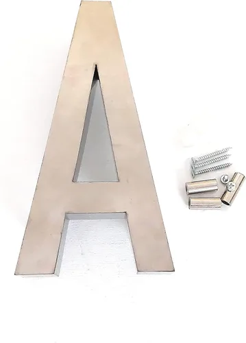 Miniatura 7 de Números de casa/letra de acero inoxidable de 8 pulgadas, grado 316 (UNS S31600), número de calle para exteriores, interiores, edificios
