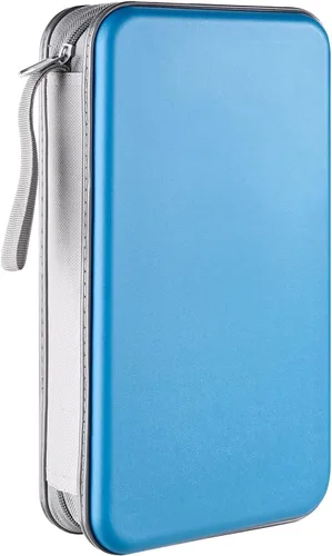 Miniatura 21 de LIOVODE Funda para DVD, estuche portátil para CD de capacidad para 96, organizador de cartera de DVD de plástico duro, organizador para coche CD