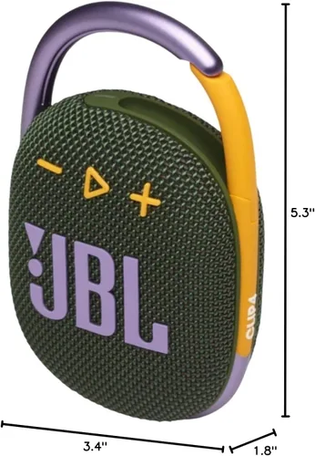 Miniatura 10 de JBL Paquete de altavoces Bluetooth portátil Clip 4 con bolsa de transporte protectora CCI Deluxe (verde)