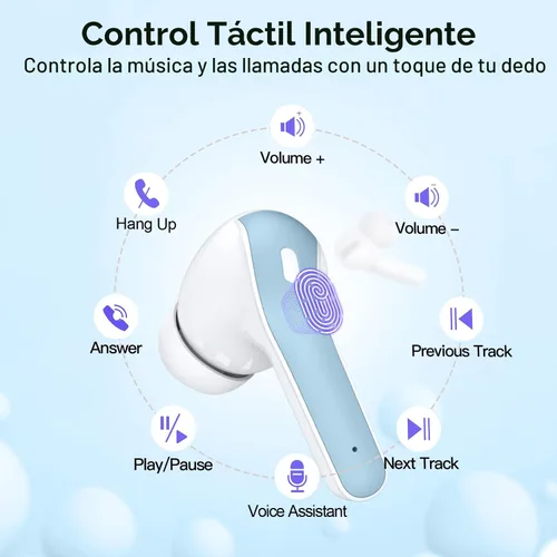 Miniatura 4 de TAGRY Auriculares Bluetooth Auriculares Inalámbricos Verdaderos Auriculares 60H Reproducción Pantalla LED de Energía Audífonos con Estuche de Carga