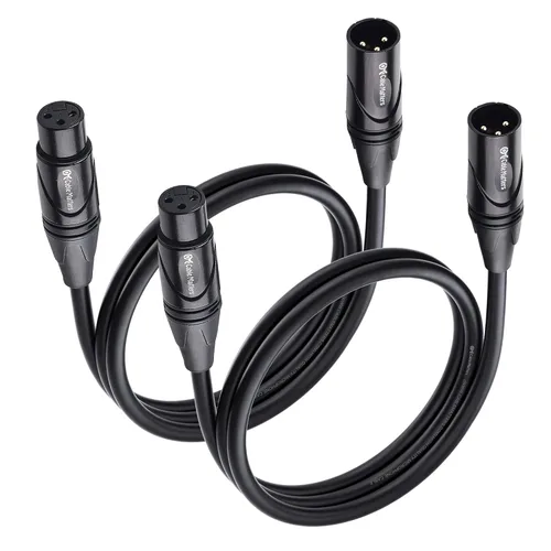Miniatura 11 de Cable Matters Paquete de 2 Cables Premium XLR a XLR - 1.83m, Cable de Micrófono Macho a Hembra, Cable de Micrófono de Cobre Libre de Oxígeno (OFC)