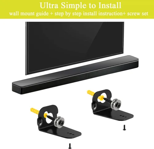 Miniatura 2 de Soporte de montaje en pared para barra de sonido Samsung HW-M360 HW-K550 HW-M550 HW-K650 HW-K430 HW-K335 HW-K651 HW-K450 Altavoz de barra de sonido