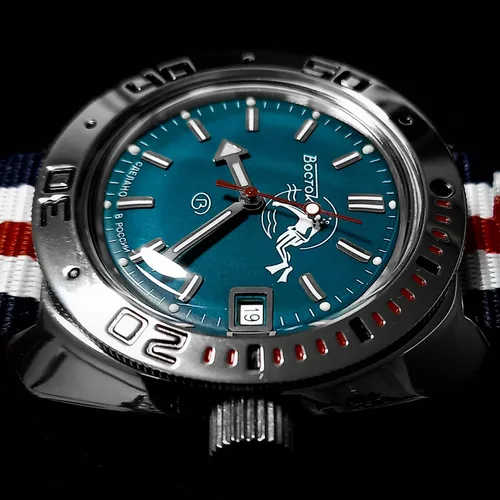 Miniatura 6 de VOSTOK Amphibia 710059 Scuba Dude Automatic Self-Winding Diver Wrist Watch