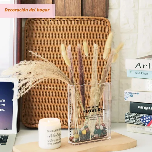 Miniatura 5 de Jarrón en forma de libro para flores, regalos para amantes de los libros, decoración estética de habitación, bonitos jarrones de flores e