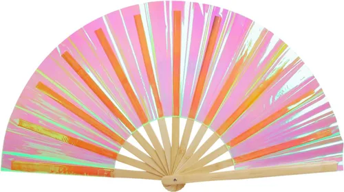 Miniatura 25 de Paquete de 4 ventiladores de mano plegables grandes para mujeres/hombres, ventilador chino de Kung Fu de mano, abanicos plegables decorativos
