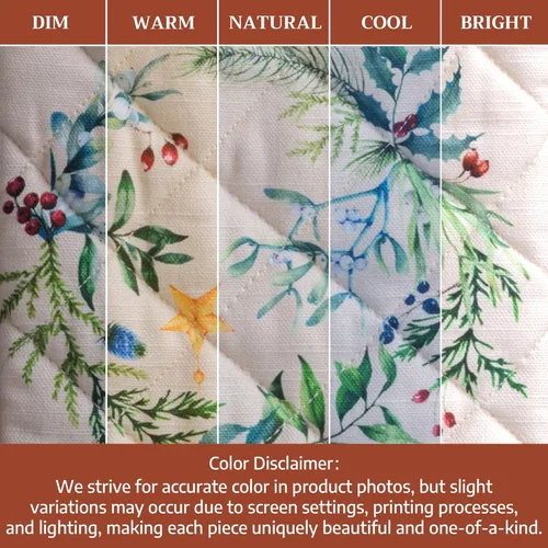 Miniatura 6 de Maison d' Hermine - Guantes de cocina Holly Time, 100 % algodón, manoplas de horno para hacer una barbacoa, cocinar, hornear, para la parrilla
