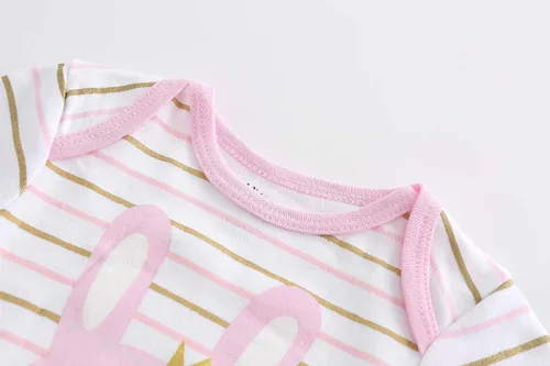 Miniatura 3 de Kiddiezoom Conjunto de ropa unisex de manga corta para bebé recién nacido