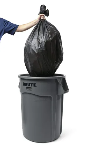 Miniatura 4 de Rubbermaid Commercial Products Bolsa de basura de 55 galones, 100 unidades, color gris, compatible con contenedores ventilados de 55 galones BRUTE