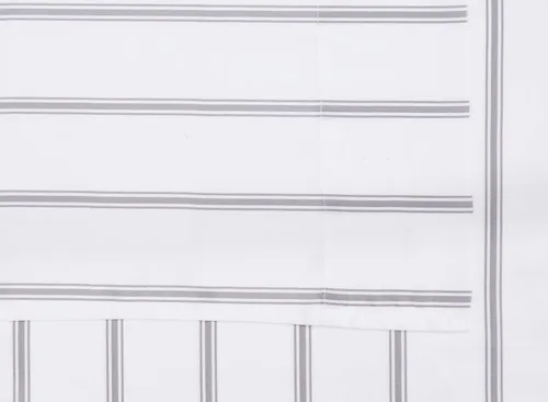 Miniatura 2 de TRULY SOFT Ticking Stripe - Juego de sábanas de poliéster de 4 piezas con diseño de rayas, para hombres y mujeres, certificado Oeko-TEX Blanco/Gris
