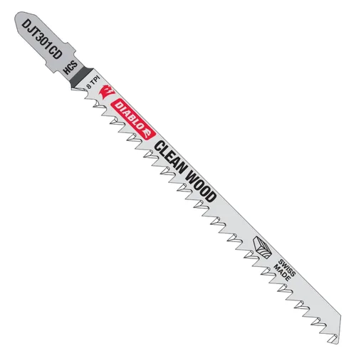 Miniatura 10 de Diablo Hojas de sierra de calar bimetálicas para corte de madera superior e inferior de acabado ultrafino, 4-5/8 pulgadas, 12 TPI, paquete de 5