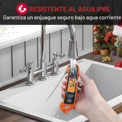 Miniatura 4 de Termómetro digital de carne ThermoPro TP19H resistente al agua para asar a la parrilla con retroiluminación ambidiestra y sensor de movimiento