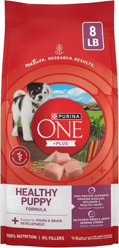 Purina ONE Plus Healthy Puppy Formula Alimento seco natural con alto contenido de proteínas para cachorros con vitaminas, minerales y nutrientes