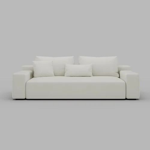 Miniatura 5 de Acanva Juego de sofá seccional modular en forma de L de tamaño grande moderno para sala de estar, sofá de esquina de 4 plazas de estilo minimalista