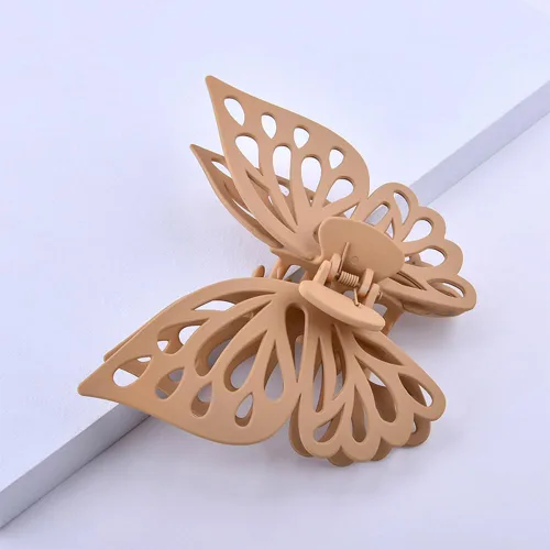 Miniatura 2 de Garras de mariposa para el cabello para mujer: pasadores huecos mate grandes para cabello grueso, sujeción fuerte, abrazaderas antideslizantes con 2