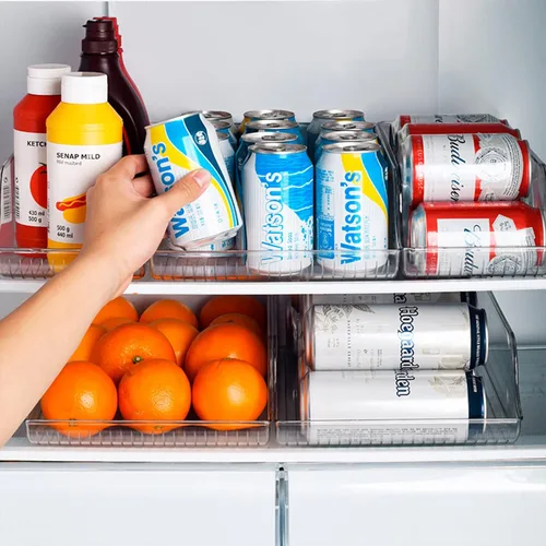 Miniatura 5 de Organizador de botellas de agua para refrigerador, organización de despensa y contenedores de almacenamiento, dispensador de bebidas