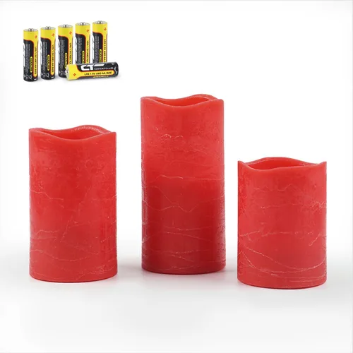 Miniatura 7 de Rhytsing Velas LED sin llama de cristal turquesa con función de temporizador para verano y bodas, luz blanca cálida, acabado de cera real, 6