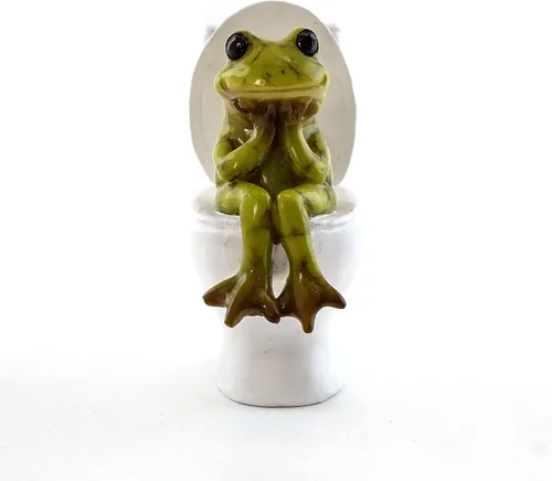 Miniatura 3 de Top Collection The Thinker Frog - Mini figura coleccionable de baño de 2.5 pulgadas