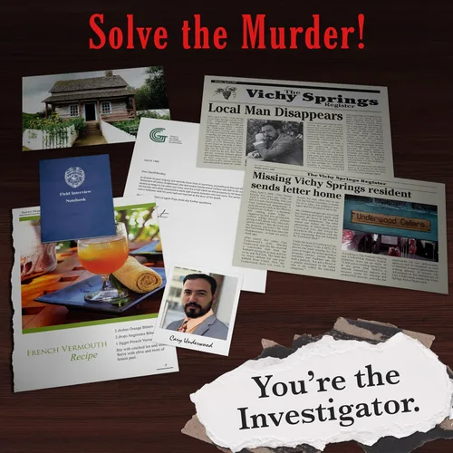 Miniatura 2 de Murder Mystery Party Underwood Cellars, juego interactivo de archivo de caso de misterio de asesinato para 1 o más jugadores, edades de 14