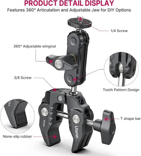 Miniatura 8 de ULANZI U Rig Pro Smartphone Video Rig + Soporte de abrazadera para cámara ULANZI R094
