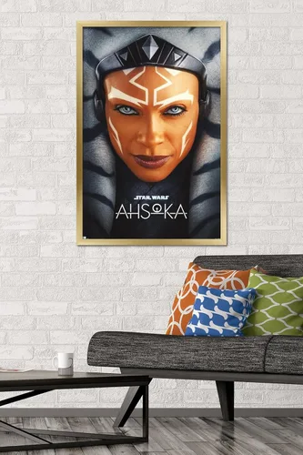 Miniatura 2 de Trends International Star Wars: Ahsoka - Póster de pared de una hoja, 34 pulgadas de largo x 22.4 pulgadas, versión enmarcada en oro Versión