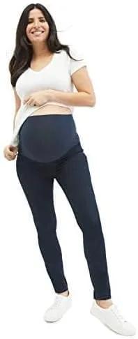 Miniatura 2 de Motherhood Maternity Women's Super Stretch Secret Fit Over The Belly Skinny Jeans Indigo Blue
