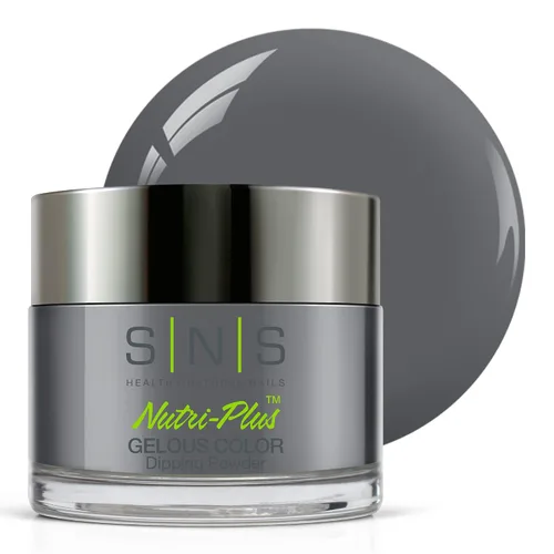 Miniatura 25 de SNS Polvo de inmersión de uñas, polvo de inmersión de color geloso – Alaskan Cruise (gris metálico/plateado, brillante) – Color de uñas de larga