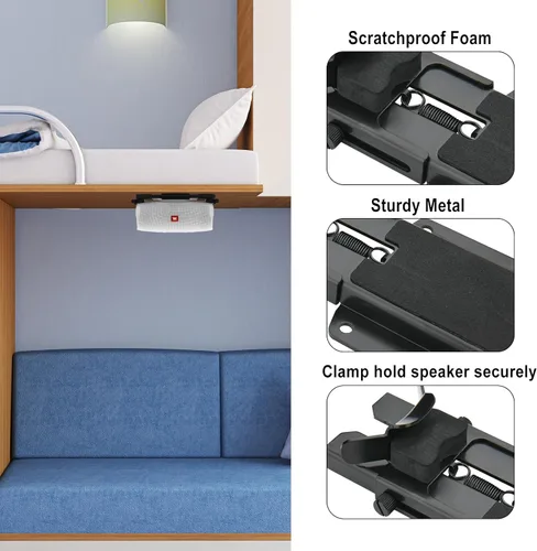 Miniatura 5 de Soporte de pared para altavoz JBL Charge 4/Charge 5/Flip 6/Flip 5, soporte de pared de metal para altavoz de 6.85 a 9.2 pulgadas (negro)