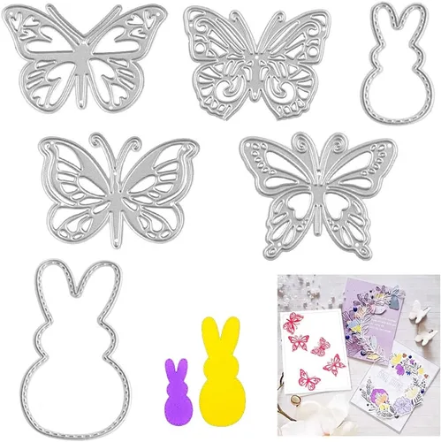 Miniatura 3 de Troqueles de corte de pájaros de resorte de metal, troquelados con ramas de pájaro, plantillas en relieve, molde de plantilla para tarjetas