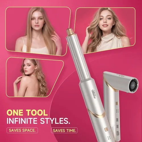 Miniatura 5 de UKLISS Estilizador de aire y sistema de secado de alta velocidad 8 en 1, multiestilizador de cabello plegable de 110,000 RPM con rizador