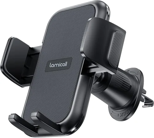 Miniatura 7 de Lamicall 2025 Abrazadera más amplia con gancho de metal Soporte para teléfono de coche con ventilación [Compatible con fundas gruesas] Soportes