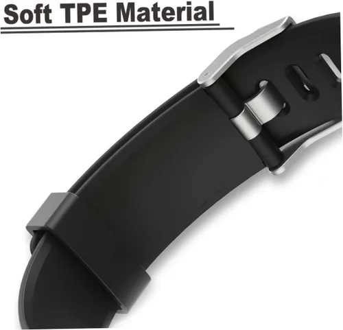 Miniatura 5 de Correas de repuesto para reloj, juego de 5 correas ajustables Id115plus HR para reloj inteligente de fitness (negro, rojo, azul, verde, morado)