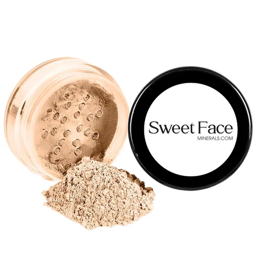 SweetFace Minerals - Polvo de ajuste de arroz ligero (20 gms), polvo fijador difuminante, maquillaje en polvo suelto, polvo facial compacto, polvo