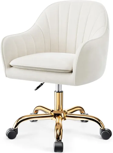 Miniatura 9 de Silla de tocador con ruedas, sillas de maquillaje modernas impermeables con respaldo de altura ajustable, cómodas y lindas sillas de escritorio