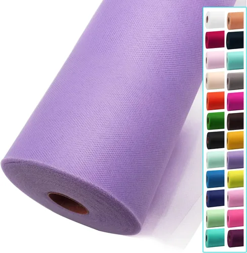 Miniatura 48 de Rollos de tela de tul dorado antiguo de 54 pulgadas por 10 yardas, rollo de tela de tul para bodas, decoraciones de Navidad, envoltura de regalos