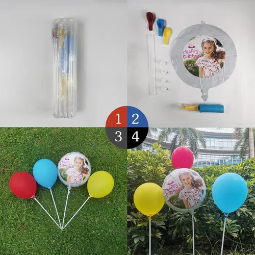 Miniatura 6 de Globo personalizado con cara, fotos personalizadas, globos de feliz cumpleaños, globos con nombre personalizado para regalos de fiesta de aniversario