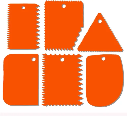 Miniatura 8 de Raspador de pasteles, juego de raspador más suave para pasteles, raspador de masa, herramienta pulidora de raspador de glaseado, peine de decoración
