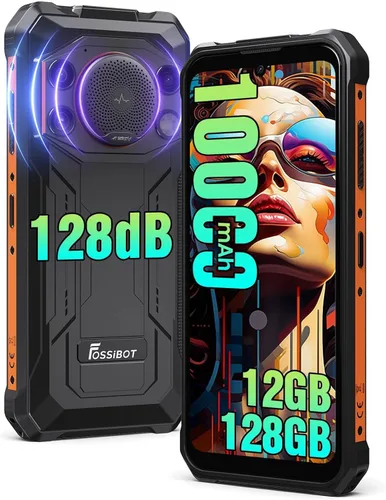 FOSSIBOT F110L Unlocked Rugged Phone 2026, 128dB Speaker 10000mAh Battery 20W Rugged Smartphone, 50MP Camera 120LM Torch, 8(4+4) GB+128GB+2TB,