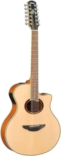 Miniatura 2 de Yamaha APX700II Guitarra electroacústica de 12 cuerdas delgada, negra Negro