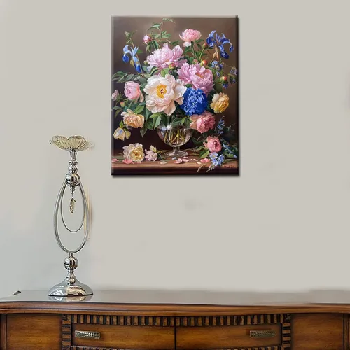Miniatura 3 de Tucocoo Pinturas acrílicas para decoración de habitaciones, un ramo de flores, pintura por número para adultos, principiantes, estudiantes, amigos
