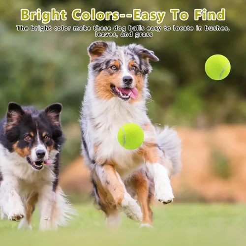 Miniatura 6 de Magicorange Paquete de 6 pelotas de tenis pequeñas, pelota de tenis chirriante de 2 pulgadas para perros, coloridas pelotas chirriantes fáciles