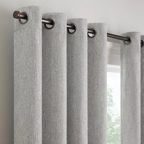 Miniatura 2 de Eclipse Décor Quinn - Cortina opaca 100 % sólida, con textura, absolutamente cero para privacidad, perfecta como cortinas de sala de estar