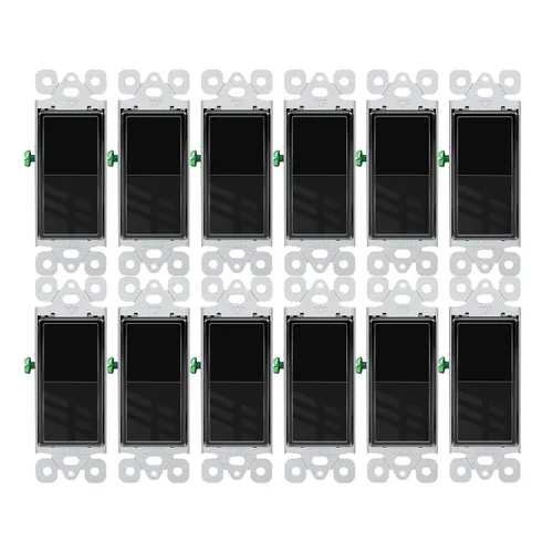 Miniatura 11 de Greencycle Interruptor de luz basculante de un solo polo, interruptor de luz de paleta de 15 amperios, interruptores Sp blancos, 120V-277V CA