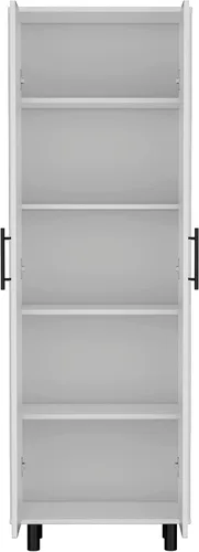 Miniatura 5 de DEPOT E-SHOP Gabinete Multistorage 71" H, 5 Estantes Internos, 2 Puertas, Blanco