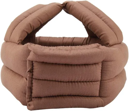 Miniatura 7 de Casco anticolisión, sombrero protector para ancianos, casco de seguridad, anticolisión, prevención de caídas con encaje para el mayor (marrón)