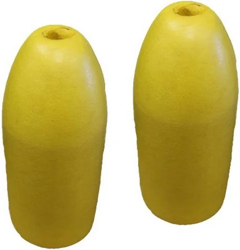 Miniatura 2 de KUFA Sports Flotador de trampa de camarones de pesca de nailon amarillo de 5 x 5 pulgadas