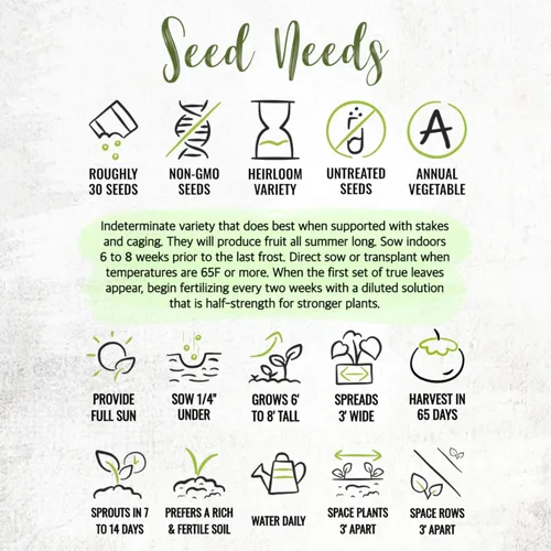 Miniatura 8 de Seed Needs Semillas de tomate cereza negra para plantar, reliquia sin OMG y sin tratar, variedad indeterminada para plantar un huerto al aire libre